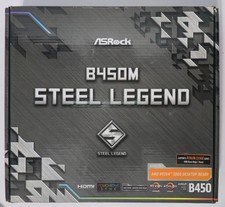 ASRock B450M Steel Legend MicroATX Motherboard Socket AM4 DDR4 AMD *NO I/O* picture