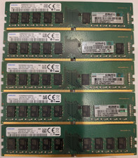 LOT of 5 Samsung 16GB PC4-2666V-EE1 DDR4 ECC UDIMM Memory Ram M391A2K43BB1-CTD picture