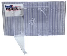 400 USDISC CD Jewel Cases Standard 10.4mm, Single 1 Disc (Clear) Lot picture