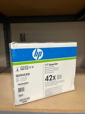 New Genuine HP 42X (Q5942XD) Black Dual Pack Toner Cartridges-Factory Sealed Bag picture