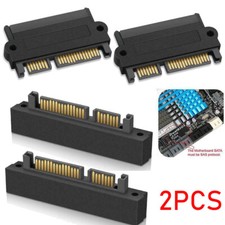 2pcs SFF-8482 Computer Cable Connectors SAS to SATA 22 pin HDD Raid Adapter US picture