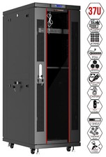 37U Server Rack IT Cabinet Data Network Rack Enclosure - 32-Inch Deep Rack Stand picture