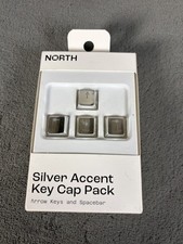NORTH Silver Accent Key Cap Pack for Mechanical Keyboards Arrow Keys Spacebar picture