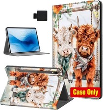 Case for Samsung Galaxy Tab S9/S9 FE, Auto Sleep/Wake, Cute Highland Cow Design picture