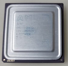 Vintage AMD K6 AMD-K6-2/475AFX 2.2V Core/3.3V Processor Collection/Gold picture