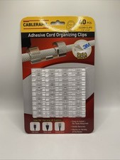 Cablerama Adhesive Cord Organizing Clips 40 Pieces Clear Clips As Seen On TV picture