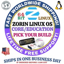 ZORIN LINUX OS LATEST ISO BUILD CORE 64-BIT BOOT USB LIVE FULL INSTALL FAST SHIP picture