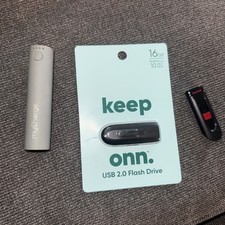 Onn. 16GB New & SanDisk 32GB USB + myCharge Power Bank Lot picture