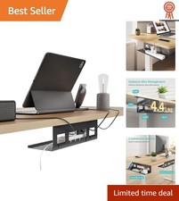 Elegant 15.7'' Under Desk Cable Management Tray for Effortless Wire Organization picture