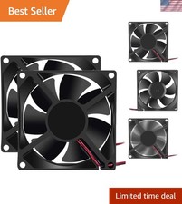 Reliable 2-Pack 80mm CPU Cooling Fans - 59 CFM Air Flow for Quiet Operation picture