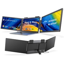 UPERFECT Laptop Screen Extender 14'' Wireless Triple Portable Monitor 1080P FHD picture
