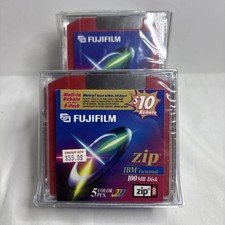 Lot of 10 FUJIFILM Zip 100 MB Disk IBM Formatted SEALED picture