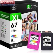 US Stock 67XL Ink Cartridge Combo Pack for HP 67 XL DeskJet Envy Black Color picture