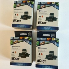 4 Pack Dataproducts Typewriter Ribbon R1427. Replaces Casio IR-40T. Black, Red picture