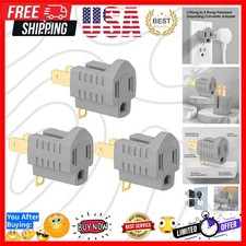 3 Pack 3-Prong to 2-Prong Adapter Polarized Grounding Converter 3 Pin to 2 Pi... picture