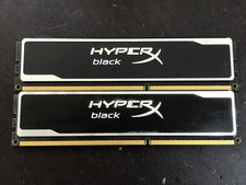 KINGSTON HyperX Black 8GB (2x4GB) 1Rx8 PC3-10600U DDR3 HEATSINK DESKTOP RAM picture
