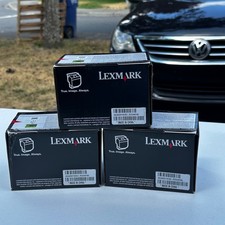 Set of 3 Genuine Lexmark C544X1KG Black Extra High Yield Toner Cartridge C544 C5 picture
