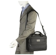 Tumi Black Alpha T-Pass Small Screen Expandable Laptop Brief Case - 26521DH picture