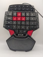 Delux T9 One-Handed Gaming Keyboard 47-Key USB Wired Keypad Red WASD FPS MMO picture
