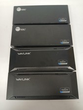 Lot of 2 SIIG JU-DK0811-S1 + 2 Wavlink Docking Station USB-C 3.1 Type-C Dual 4K picture