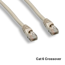 KNTK Gray 3ft Crossover Cat6 UTP Ethernet Patch Cord 24AWG Switch Router RJ45 picture