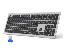 TECKNET Bluetooth Keyboard Rechargeable 4-Device (2.4G+BT) picture