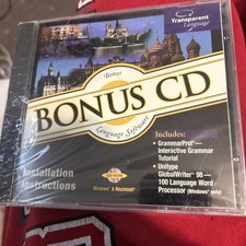 Bonus CD Transparent Language Software Windows Macintosh Grammar New and Sealed picture
