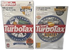 Turbotax Complete Plus State California 1998 Vintage Quicken Windows 95 98 picture