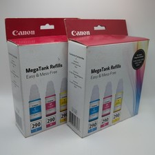 Canon MegaTank Refills 2 BOXES (GI-290, Cyan, Magenta, Yellow, CMY) picture