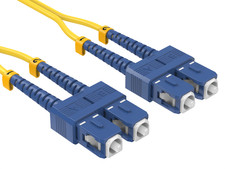 15m OS2 SC to SC UPC Duplex Corning Fiber Optic Cable SingleMode 9/125 OFNR R... picture