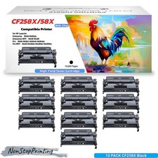 Compatible 10PK CF258X 58X BK Toner with Chip for HP M404dn M404n M428fdw M406dn picture