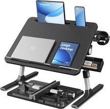 Bed Laptop Desk, Foldable, Adjustable Height, 15.7 x 22 Inches picture
