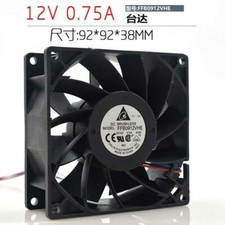 Delta FFB0912VHE 9038 12V 0.75A Double Ball 3-wire Speed Measuring  Inverter Fan picture