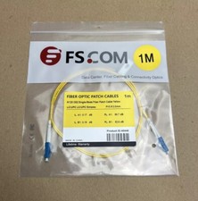 (Lot Of 8) New FS 9/125 Single Mode fiber cable 1M LC/UPC -LC/UPC Simplex OS2 picture