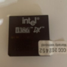 Very Rare Intel A80386DX-33 CPU SX366 Ceramic PGA-132 Gold Cap Untested. picture