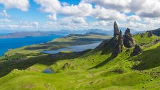 Landscape scotland rock formation old man of storr skye Custom Gaming Mat Desk picture