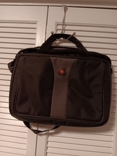 Wenger Black Swiss Gear Laptop Carrying Briefcase Travel Bag W Shoulder Strap picture