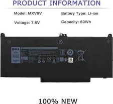 Genuine 60WH MXV9V Battery For Dell Latitude 5300 5310 7300 7400 5VC2M 05VC2M picture