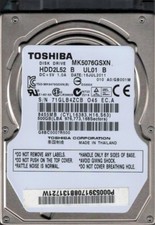 Toshiba MK5076GSXN HDD2L52 B UL01 B 500GB F/W: A0/GB001M THAILAND picture