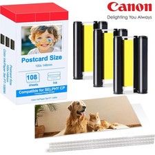 Canon KP-108IN Compatible Color Ink Paper Set for Selphy CP1300/CP1200 lot picture