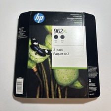 BRAND NEW GENUINE HP 962XL (3JB35BN) Black Toner Cartridge - 2 Pack  Nov 2023 picture