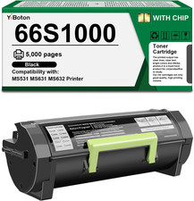 Chip 1-Pack Toner Cartridge Black BN YiBoton 66S1000 Compatible With Lexmark picture
