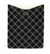 Marc Jacobs X7909 Leather Black White Nickel iPad Sleeve picture