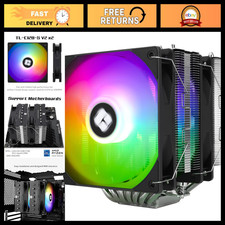 High-Performance ARGB CPU Cooler 154mm, 7 Heat Pipes, Dual Tower & PWM Fans, Int picture