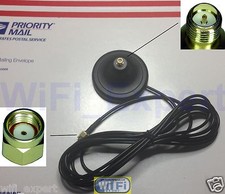 WiFi DOUBLE SIDED EXTRA STRONG Magnetic Base RP-SMA 10 Foot Extension Cable USA picture