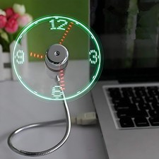 Onxe Led Usb Clock Fan Real Time Display Functionstocking Stuffers For Men picture
