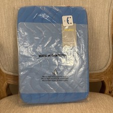Heyday Bright Blue Puffy Tablet/Laptop Sleeve Up to 14” Orange Zipper  Travel picture