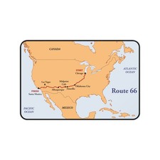 Route 66 Map Desk Mat | Vintage USA Road Trip Map | 100th Anniversary Edition picture