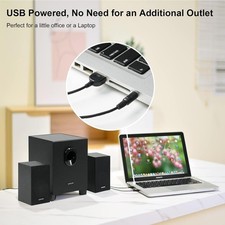 OROW S211 New USB-Powered 2.1 Multimedia Speakers System with Subwoofer,16W C... picture
