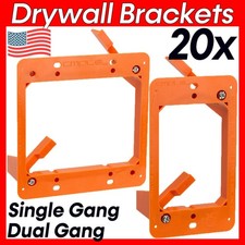 20 Pack Low Voltage Mounting Bracket Single/Dual Gang Drywall Wall Plates Mount picture